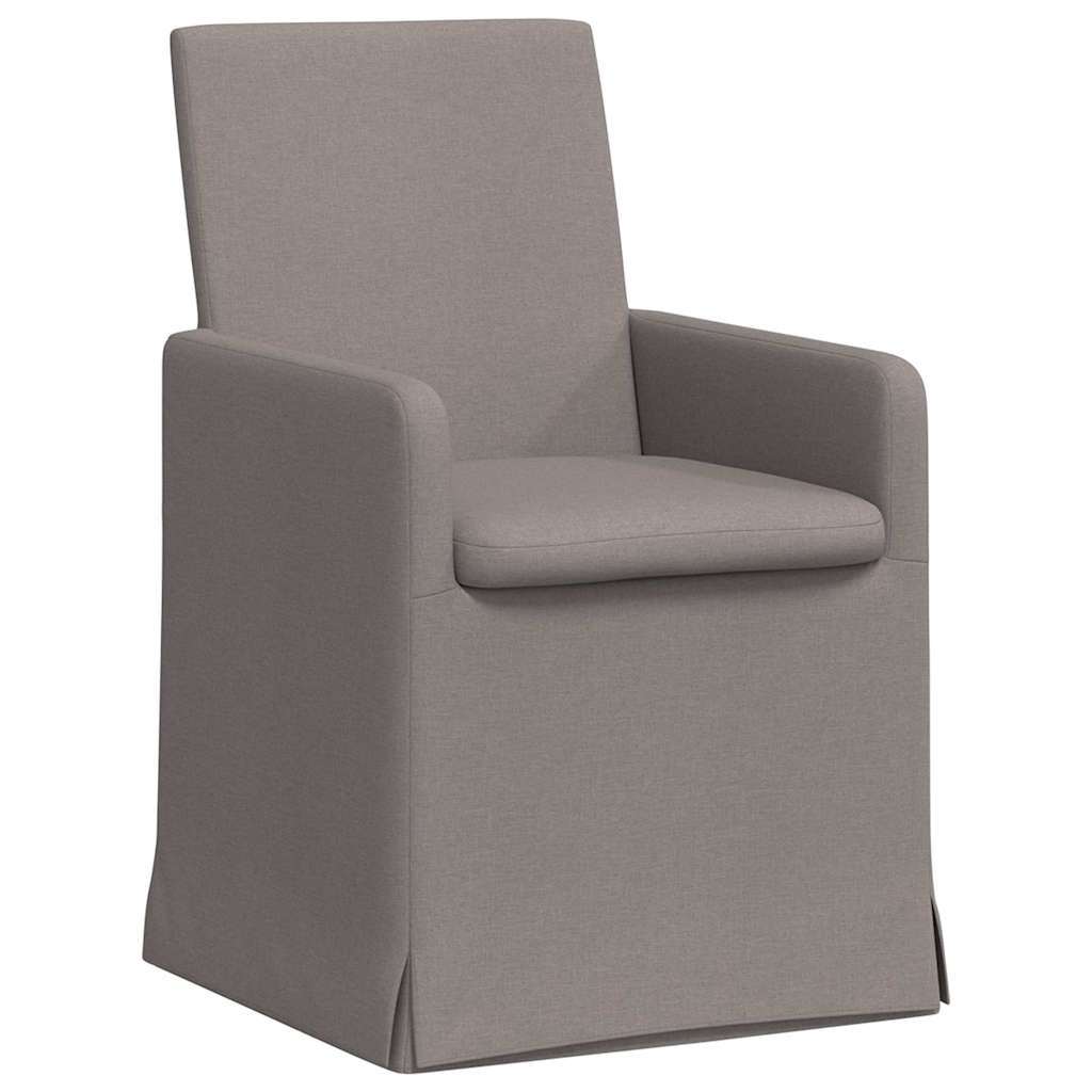 Esszimmerstühle 2 Stk. Stoff Taupe 57 x 67 x 95 cm