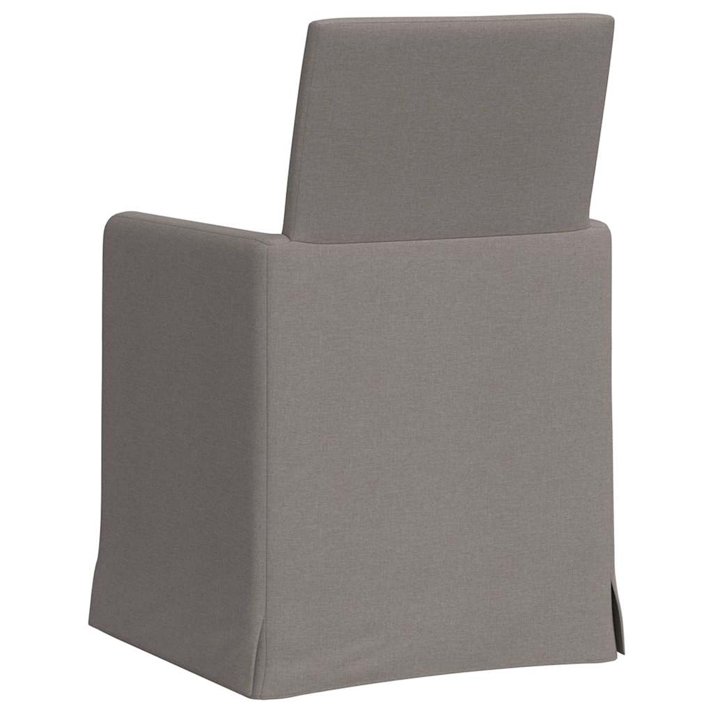 Esszimmerstühle 2 Stk. Stoff Taupe 57 x 67 x 95 cm