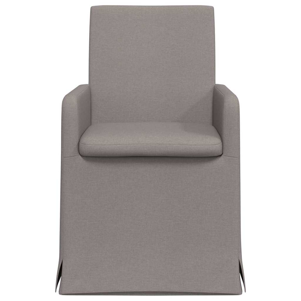 Esszimmerstühle 2 Stk. Stoff Taupe 57 x 67 x 95 cm