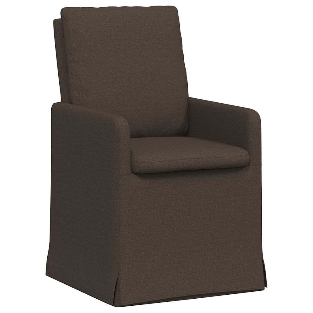 Esszimmerstühle 2 Stk. Leinen Dunkelgrau 57 x 67 x 98 cm
