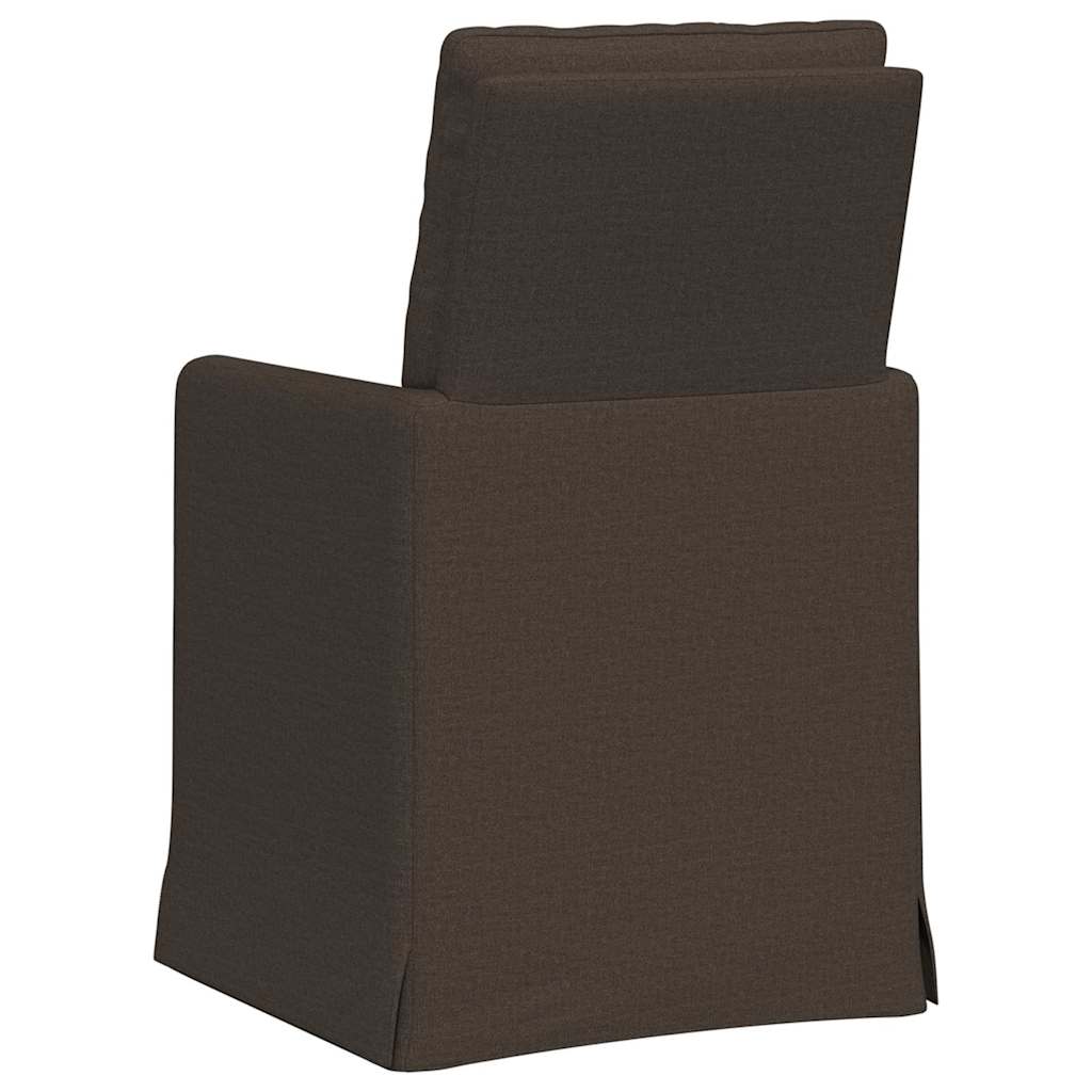 Esszimmerstühle 2 Stk. Leinen Dunkelgrau 57 x 67 x 98 cm
