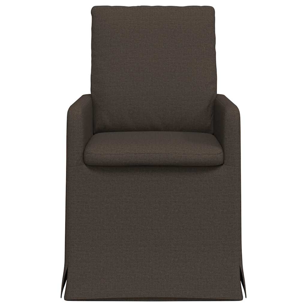 Esszimmerstühle 2 Stk. Leinen Dunkelgrau 57 x 67 x 98 cm