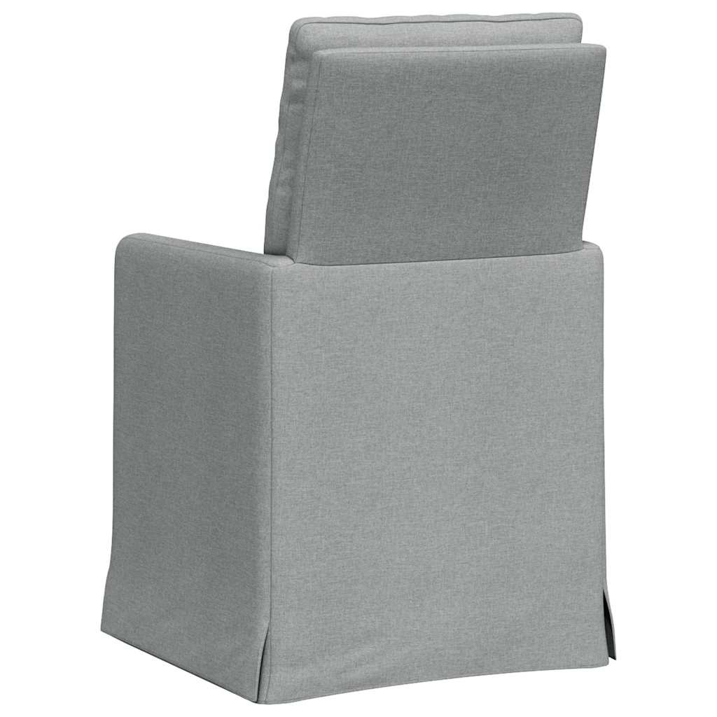 Esszimmerstühle 2 stk. Stoff Hellgrau 57 x 67 x 98 cm