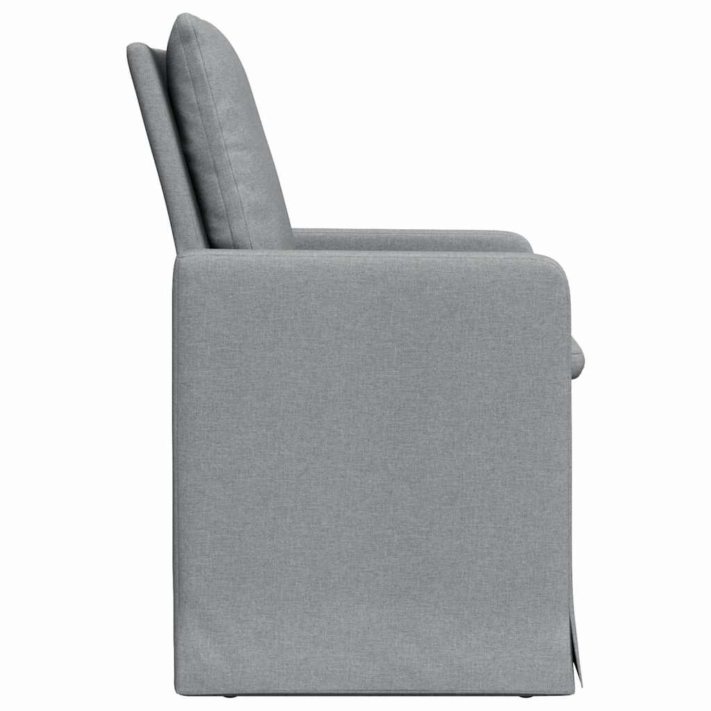 Esszimmerstühle 2 Stk. Stoff Hellgrau 57 x 67 x 98 cm