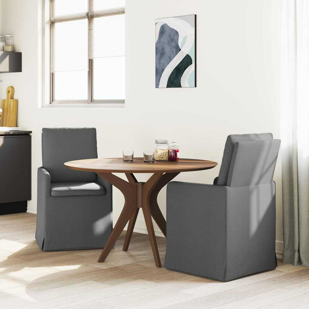 Esszimmerstühle 2 Stk. Stoff Dunkelgrau 57 x 67 x 98 cm