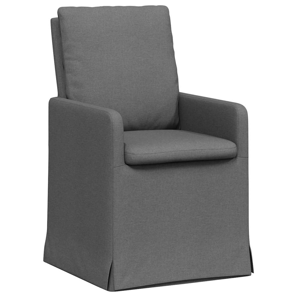 Esszimmerstühle 2 stk. Stoff Dunkelgrau 57 x 67 x 98 cm