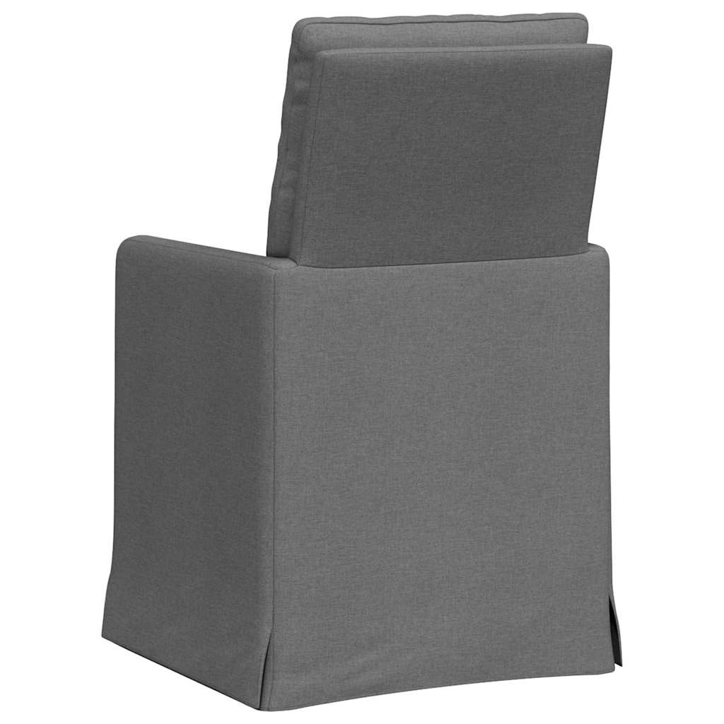 Esszimmerstühle 2 Stk. Stoff Dunkelgrau 57 x 67 x 98 cm
