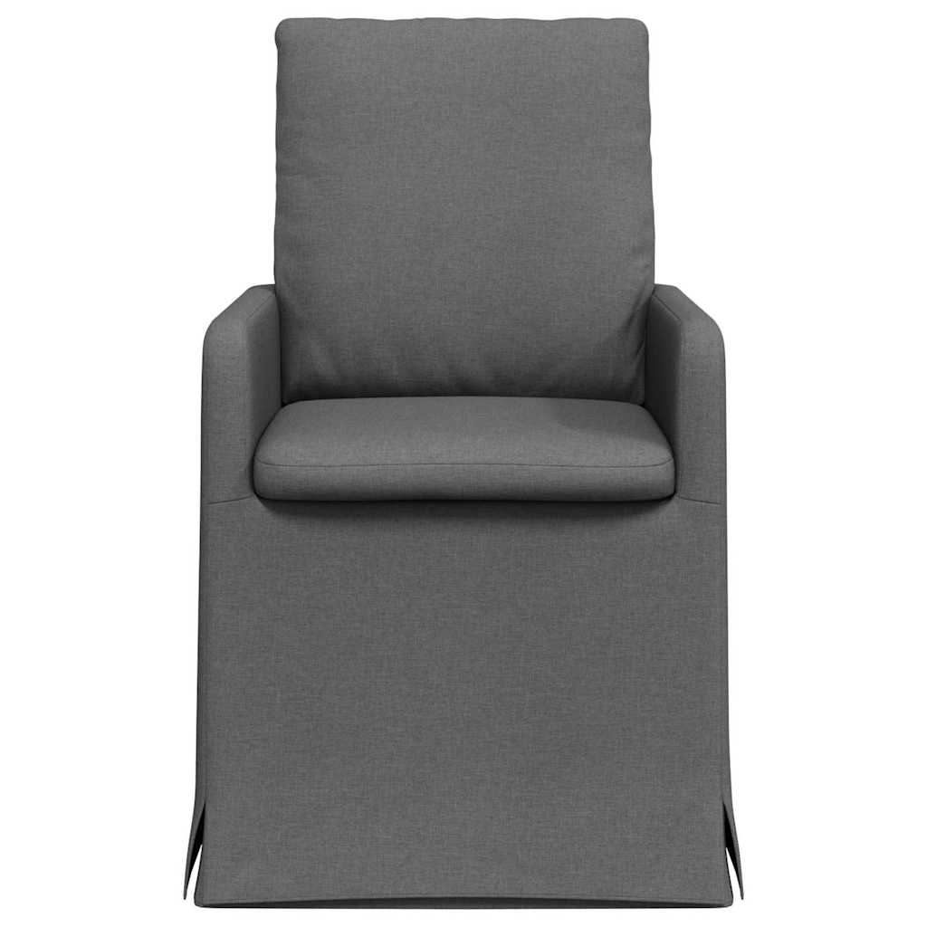 Esszimmerstühle 2 Stk. Stoff Dunkelgrau 57 x 67 x 98 cm