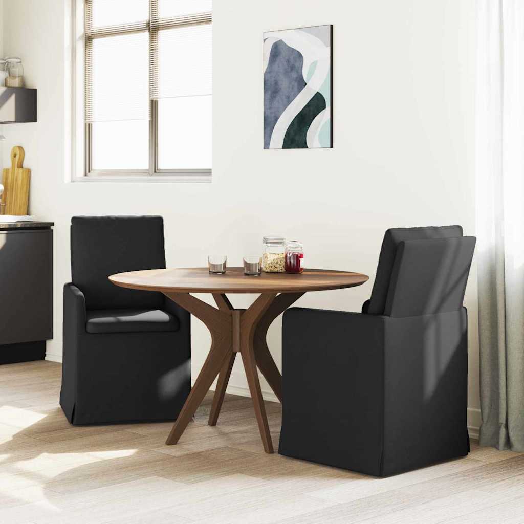 Esszimmerstühle 2 stk. Stoff Schwarz 57 x 67 x 98 cm