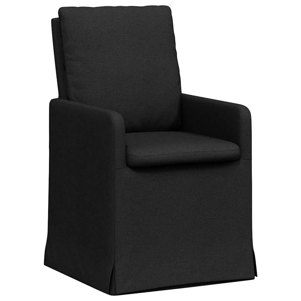 Esszimmerstühle 2 Stk. Stoff Schwarz 57 x 67 x 98 cm