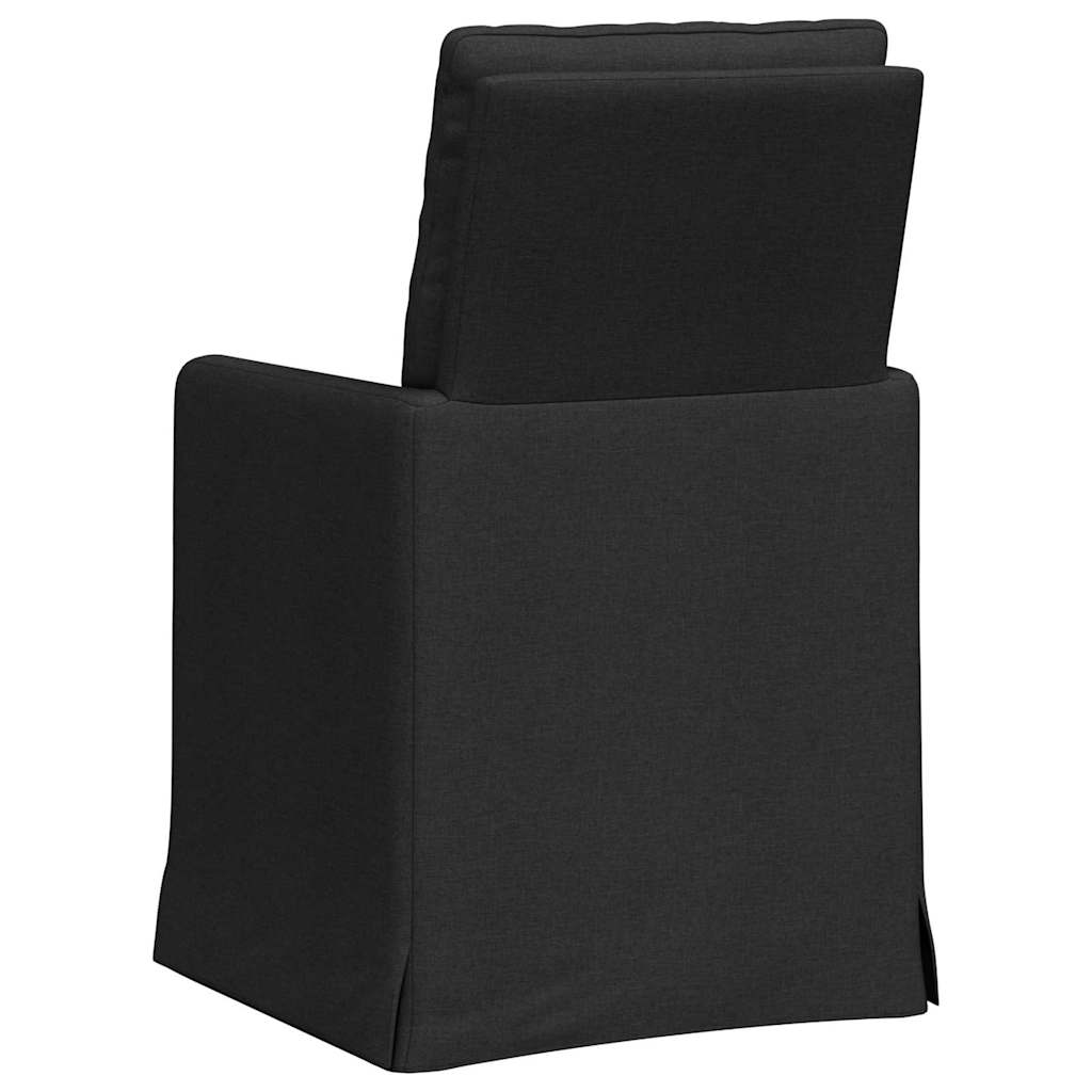 Esszimmerstühle 2 Stk. Stoff Schwarz 57 x 67 x 98 cm