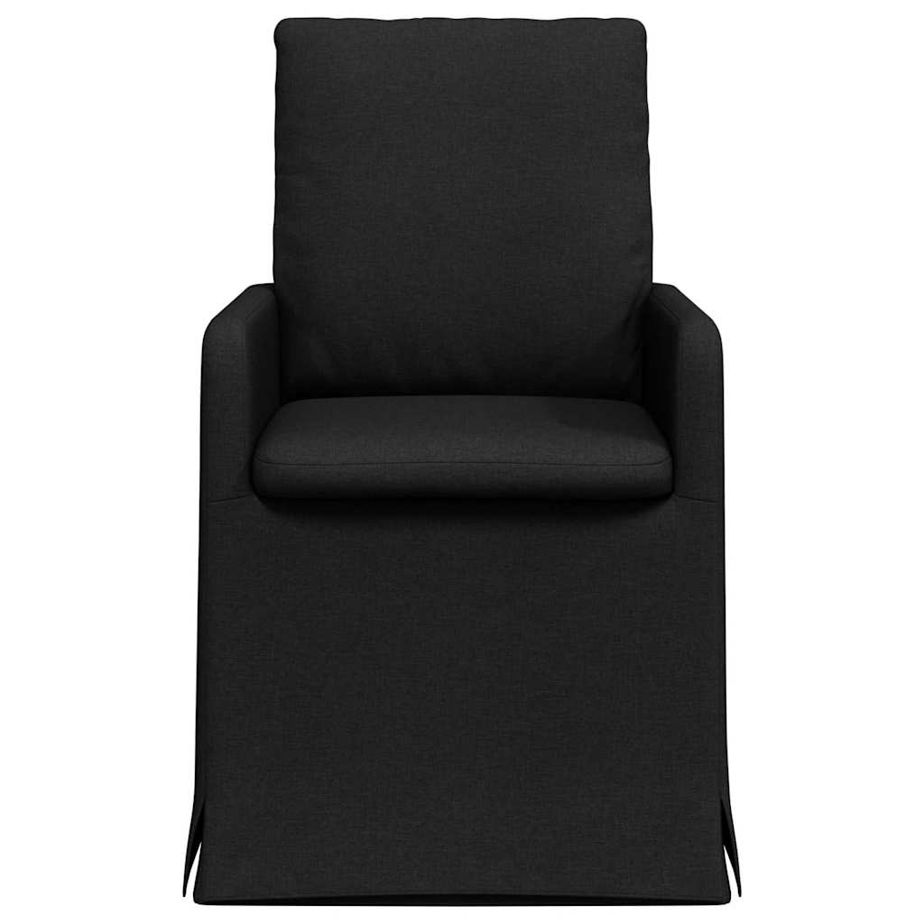 Esszimmerstühle 2 Stk. Stoff Schwarz 57 x 67 x 98 cm