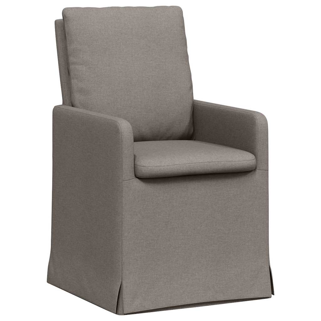 Esszimmerstühle 2 Stk. Stoff Taupe 57 x 67 x 98 cm