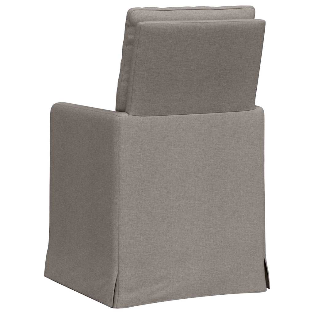 Esszimmerstühle 2 Stk. Stoff Taupe 57 x 67 x 98 cm