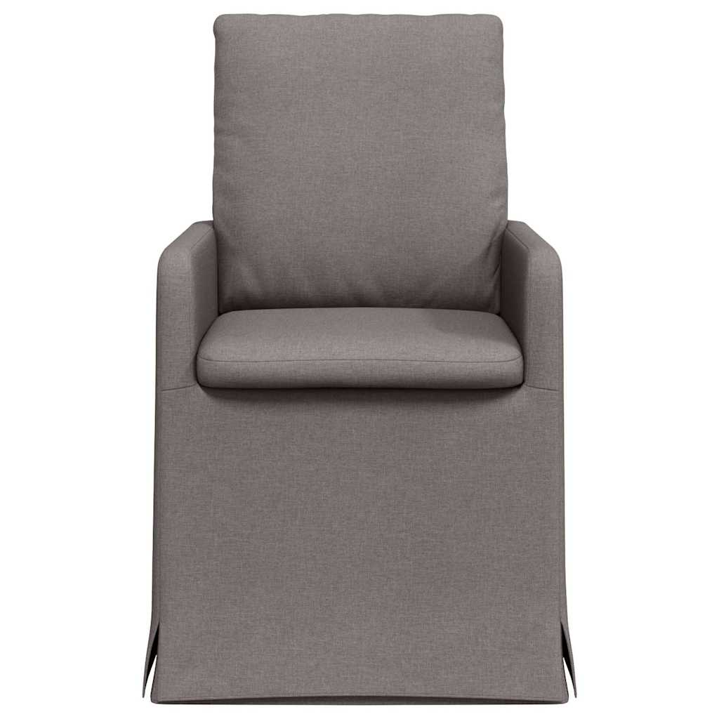 Esszimmerstühle 2 Stk. Stoff Taupe 57 x 67 x 98 cm