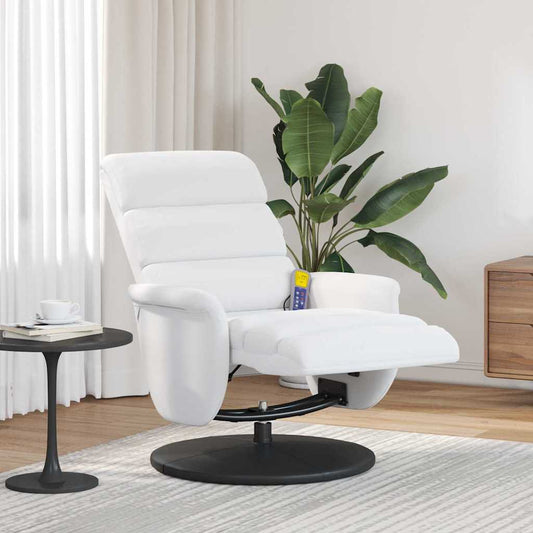 Massage Relaxsessel Weiß 71 x 98 x 106 cm Kunstleder