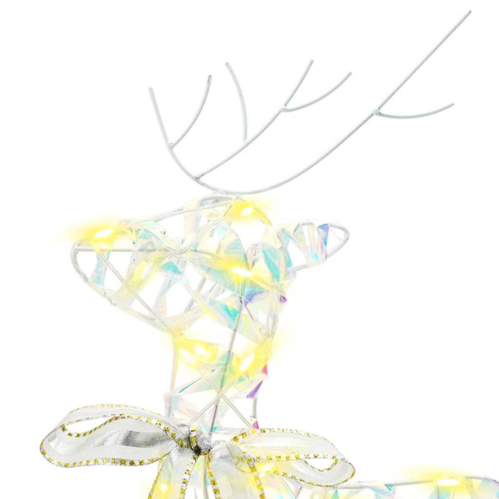LED Rentiere 4 stk. 80 LEDs Multicolor 44 x 18 x 65,5 cm PET