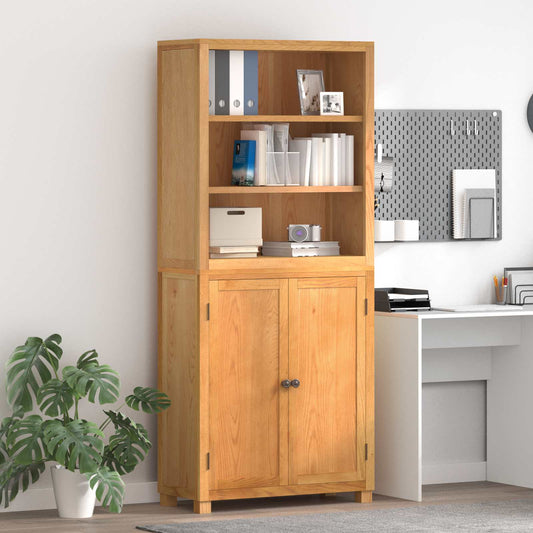 Aufbewahrungsmöbel-Set mit Regal 2 Stk. Natur 80 x 35 x 185 cm