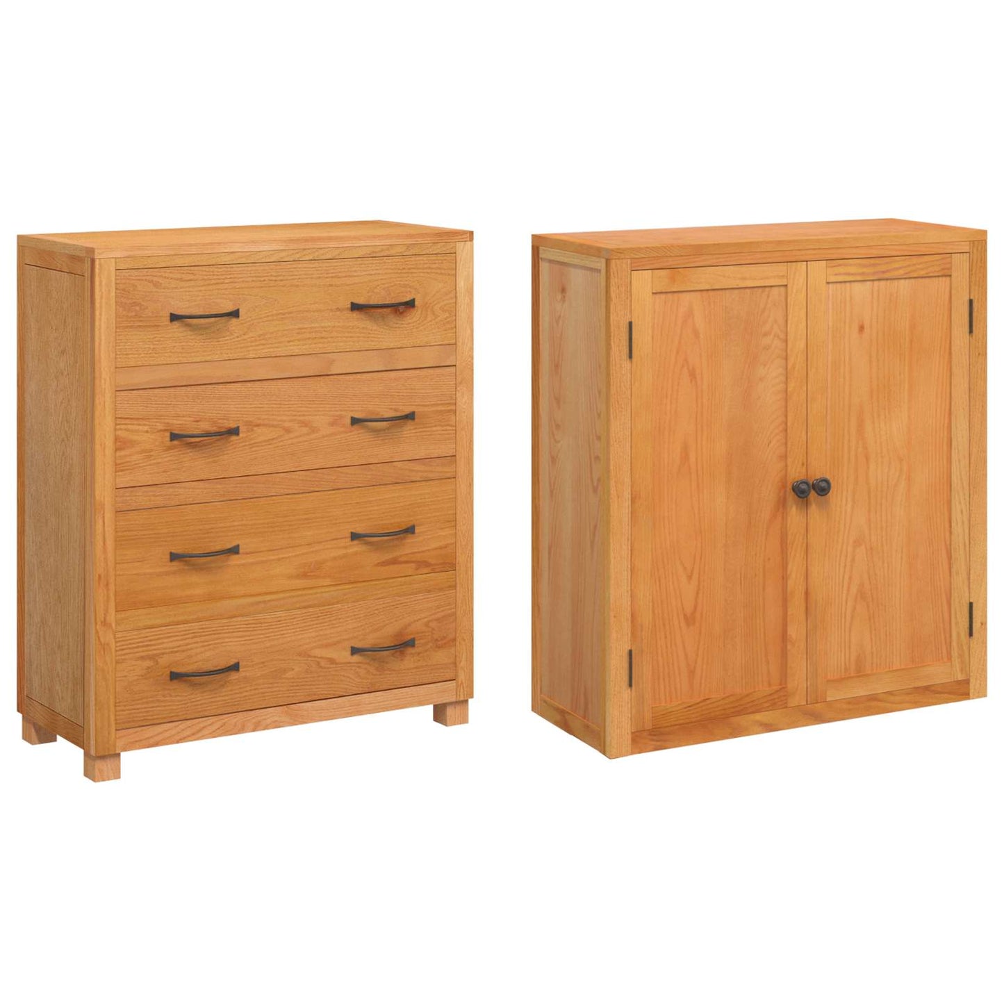 Aufbewahrungsmöbel-Set mit Regal 2 Stk. Natur 80 x 35 x 185 cm