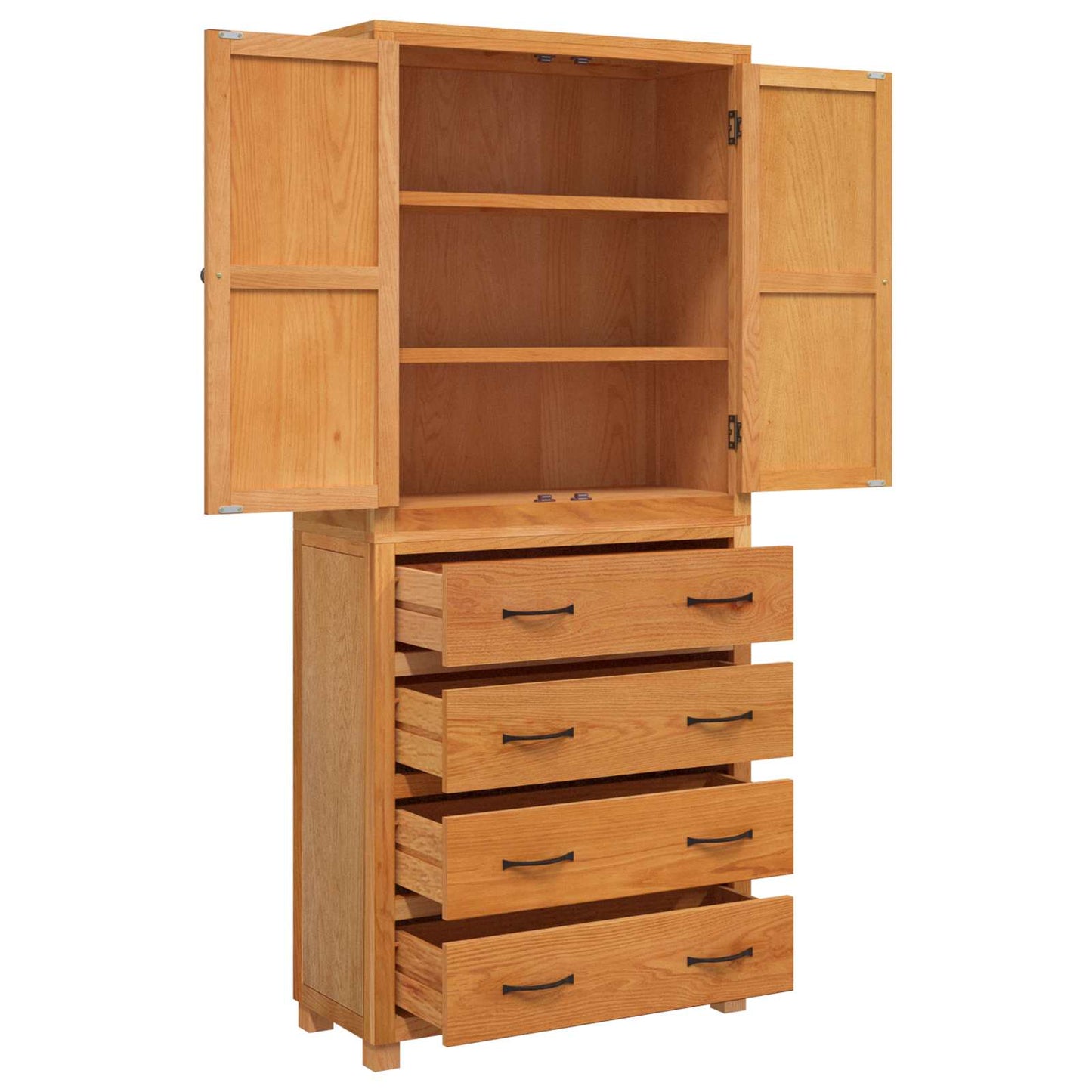 Aufbewahrungsmöbel-Set mit Regal 2 Stk. Natur 80 x 35 x 185 cm