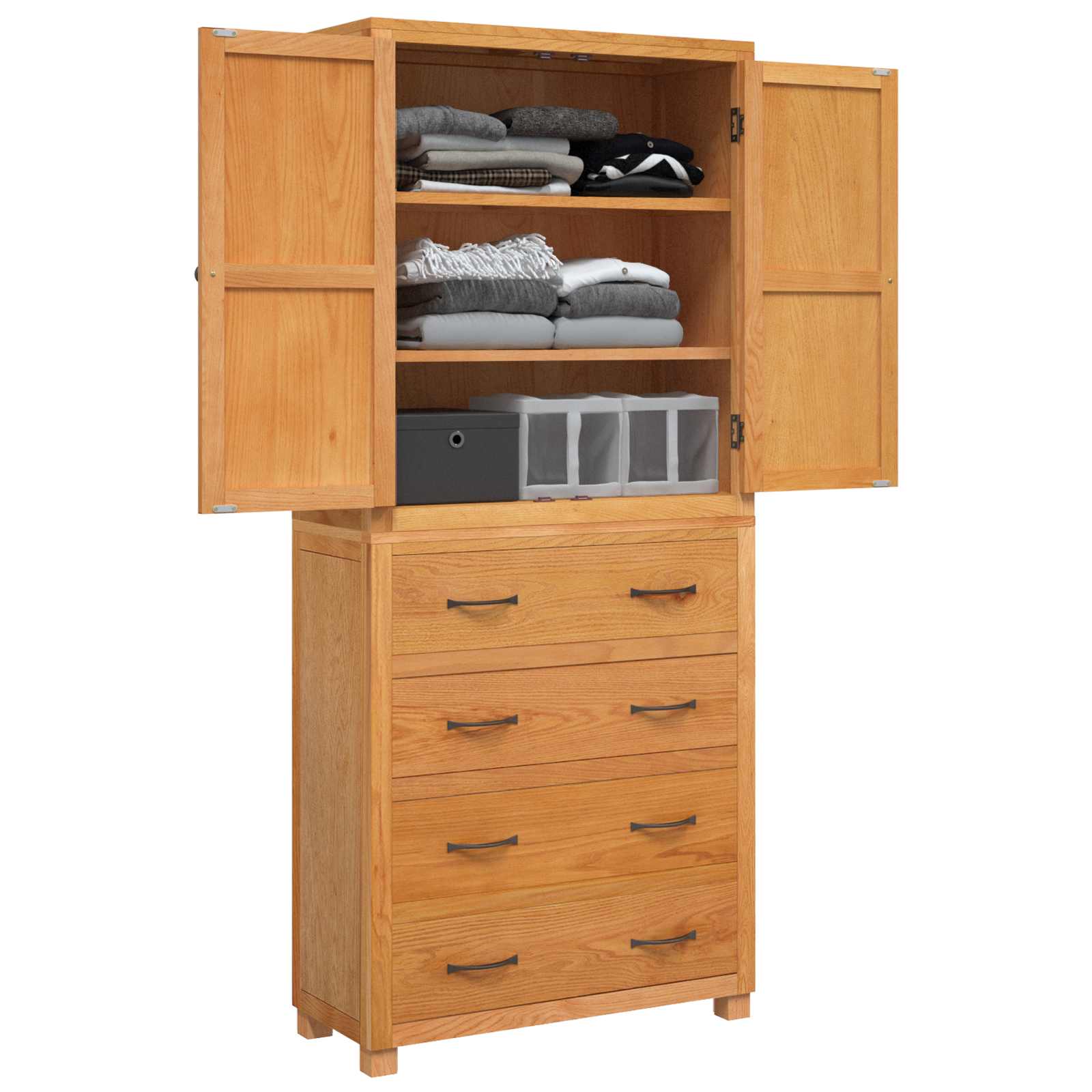 Aufbewahrungsmöbel-Set mit Regal 2 Stk. Natur 80 x 35 x 185 cm