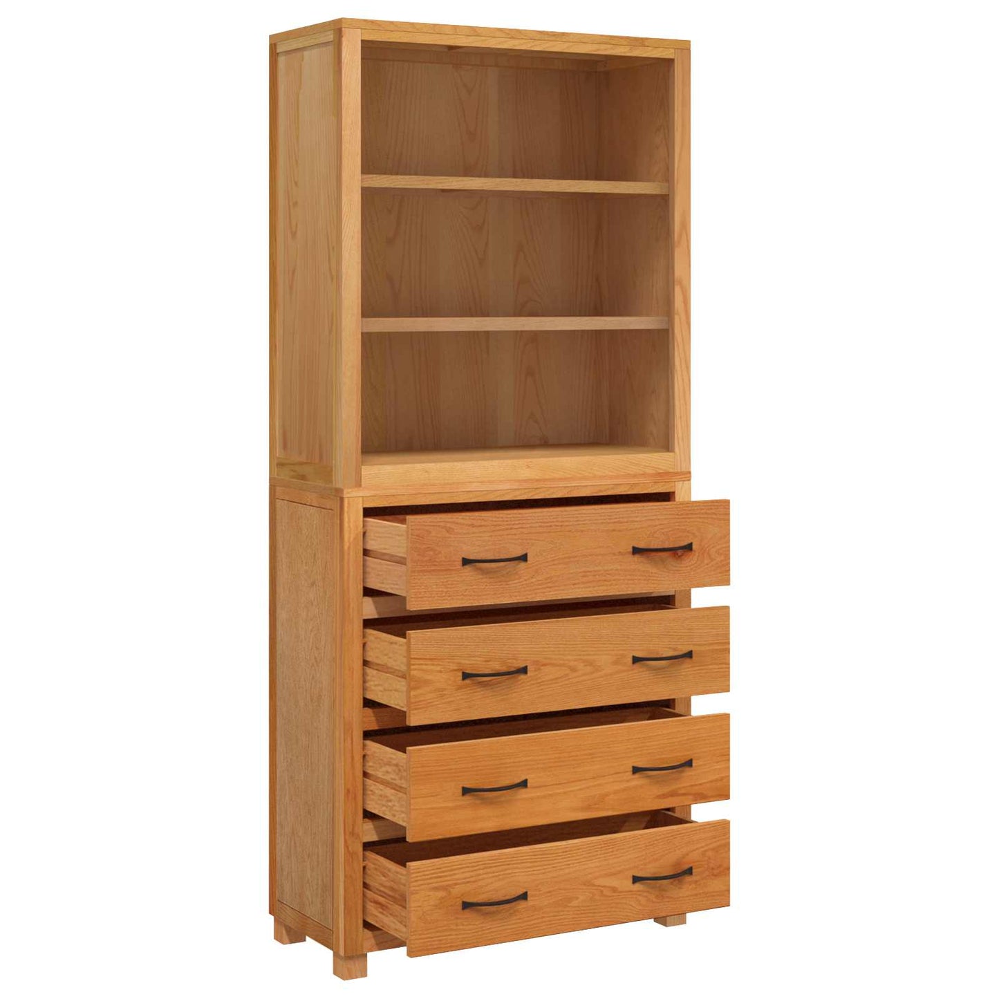 Aufbewahrungsmöbel-Set mit Regal 2 Stk. Natur 80 x 35 x 185 cm