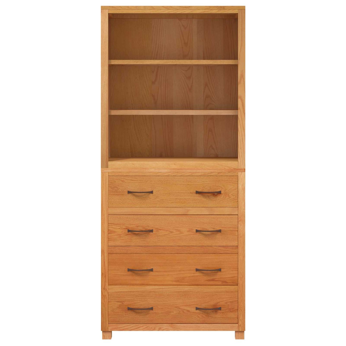 Aufbewahrungsmöbel-Set mit Regal 2 Stk. Natur 80 x 35 x 185 cm