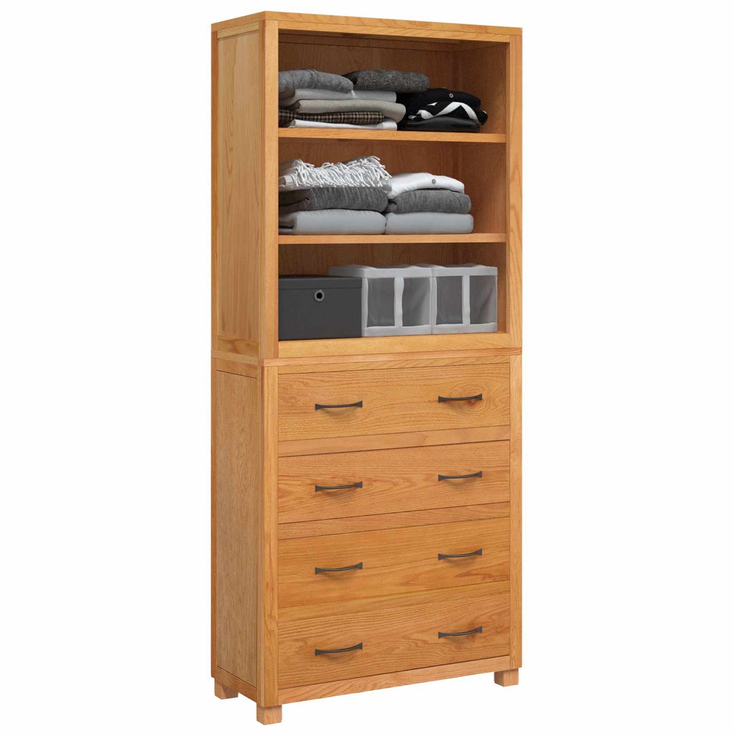 Aufbewahrungsmöbel-Set mit Regal 2 Stk. Natur 80 x 35 x 185 cm