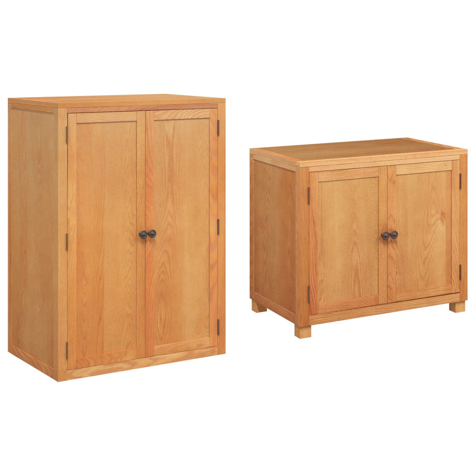 Aufbewahrungsmöbel-Set mit Tür 2 Stk. Braun 80 x 50 x 180 cm