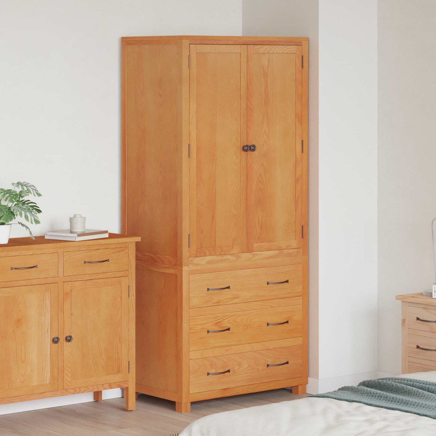 Aufbewahrungsmöbel-Set mit Tür 2 Stk. Braun 80 x 50 x 180 cm