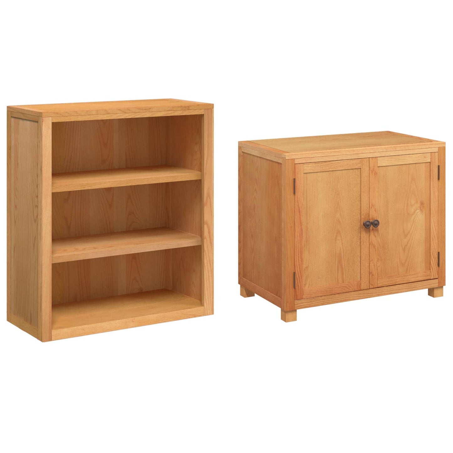 Aufbewahrungsmöbel-Set mit Tür 2 Stk. Braun 80 x 50 x 160 cm