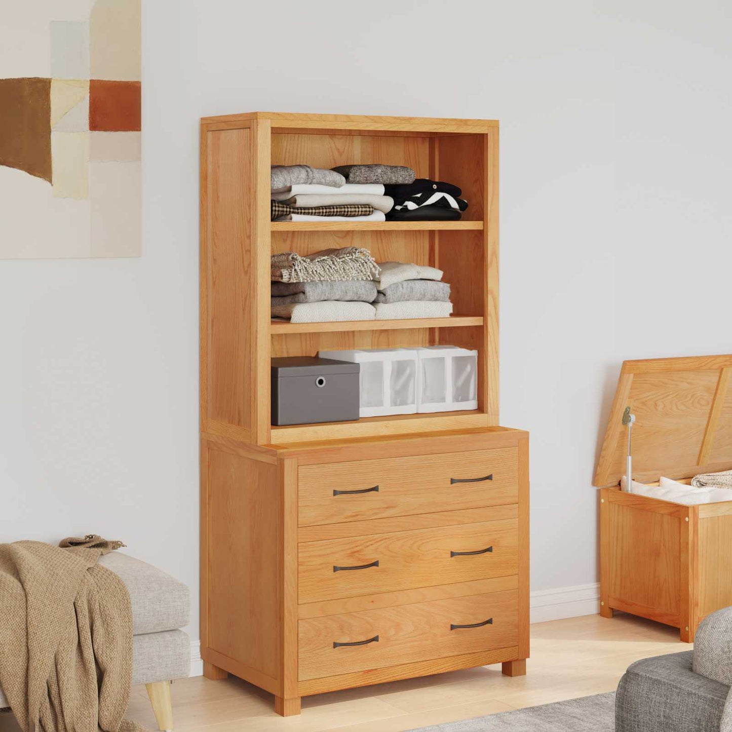 Aufbewahrungsmöbel-Set 2 Stk. Braun 80 x 50 x 160 cm
