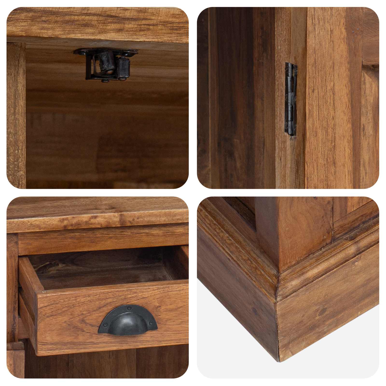 Aufbewahrungsschrank Natur 65 x 30 x 75 cm Massivholz Teak