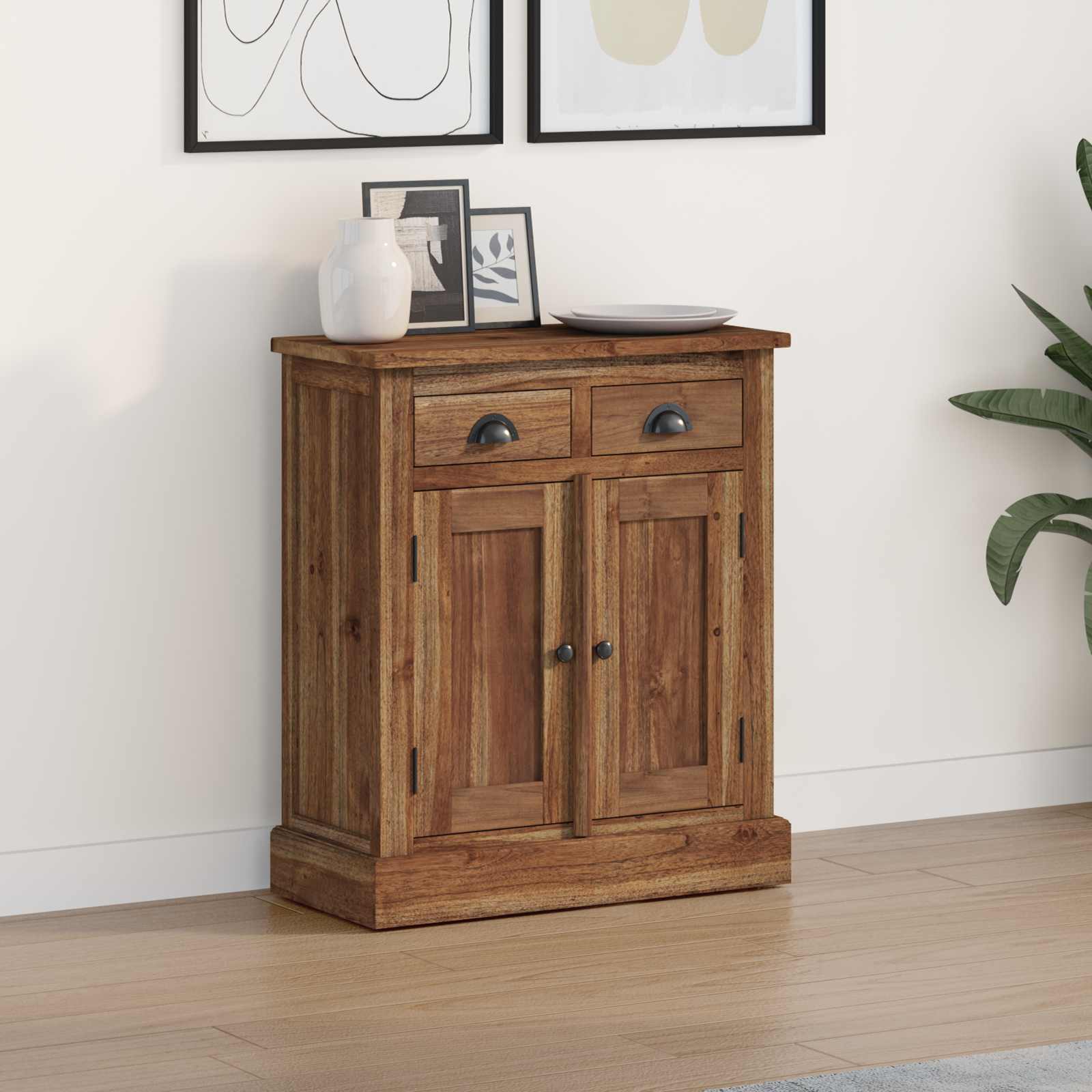 Aufbewahrungsschrank Natur 65 x 30 x 75 cm Massivholz Teak