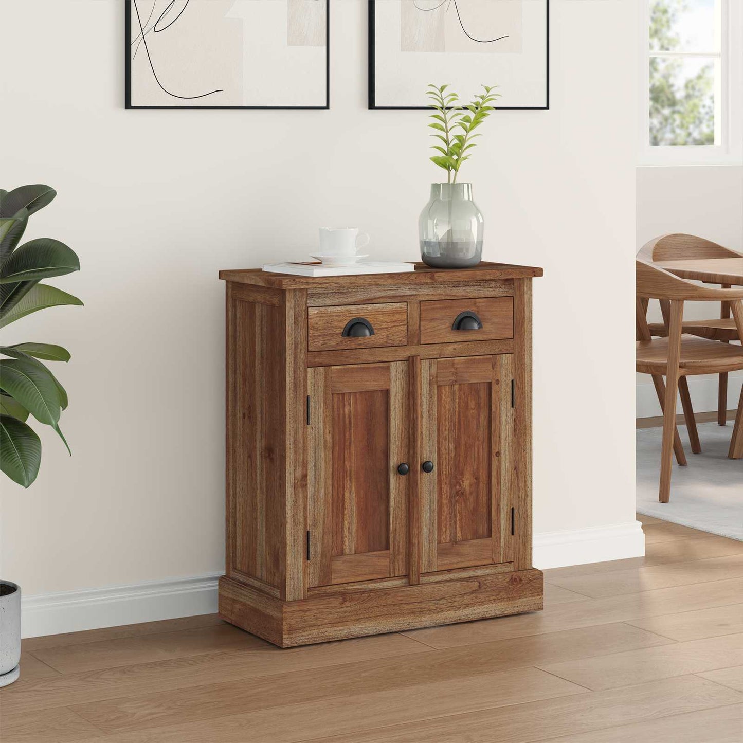 Aufbewahrungsschrank Natur 65 x 30 x 75 cm Massivholz Teak