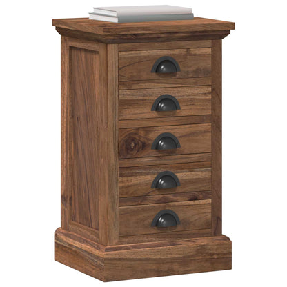 Kommode mit Schubladen Natur 35 x 30 x 60 cm Massivholz Teak