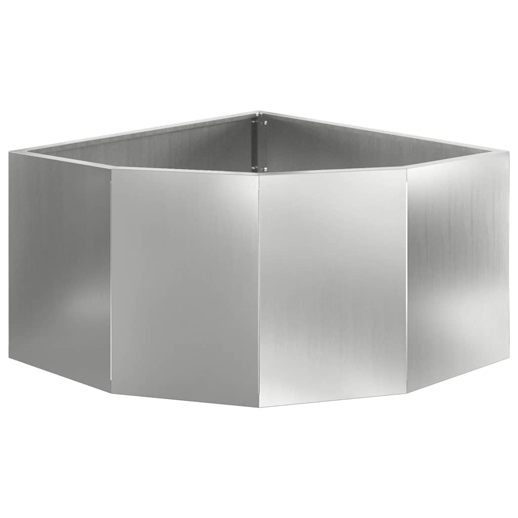 Eckpflanzer Silber 60 x 60 x 35 cm Verzinkter Stahl