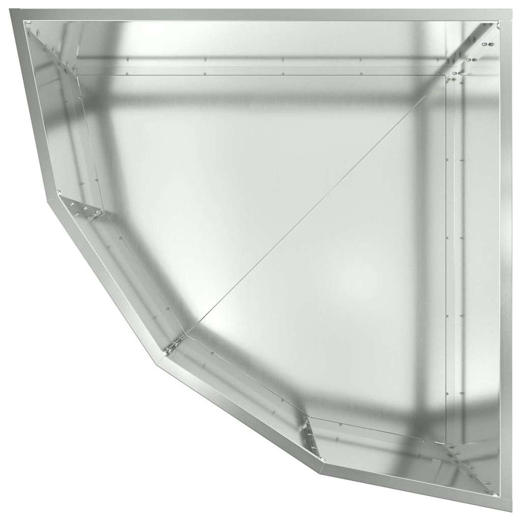Eckpflanzer Silber 60 x 60 x 35 cm Verzinkter Stahl