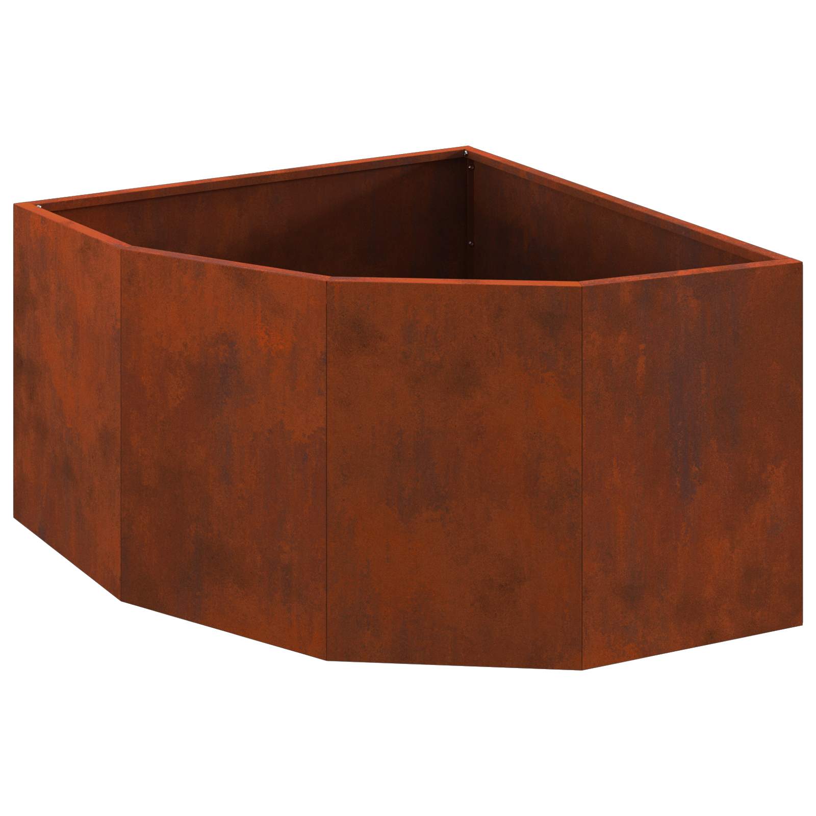 Eckpflanzer Rostoptik 60 x 60 x 35 cm Wetterfeststahl