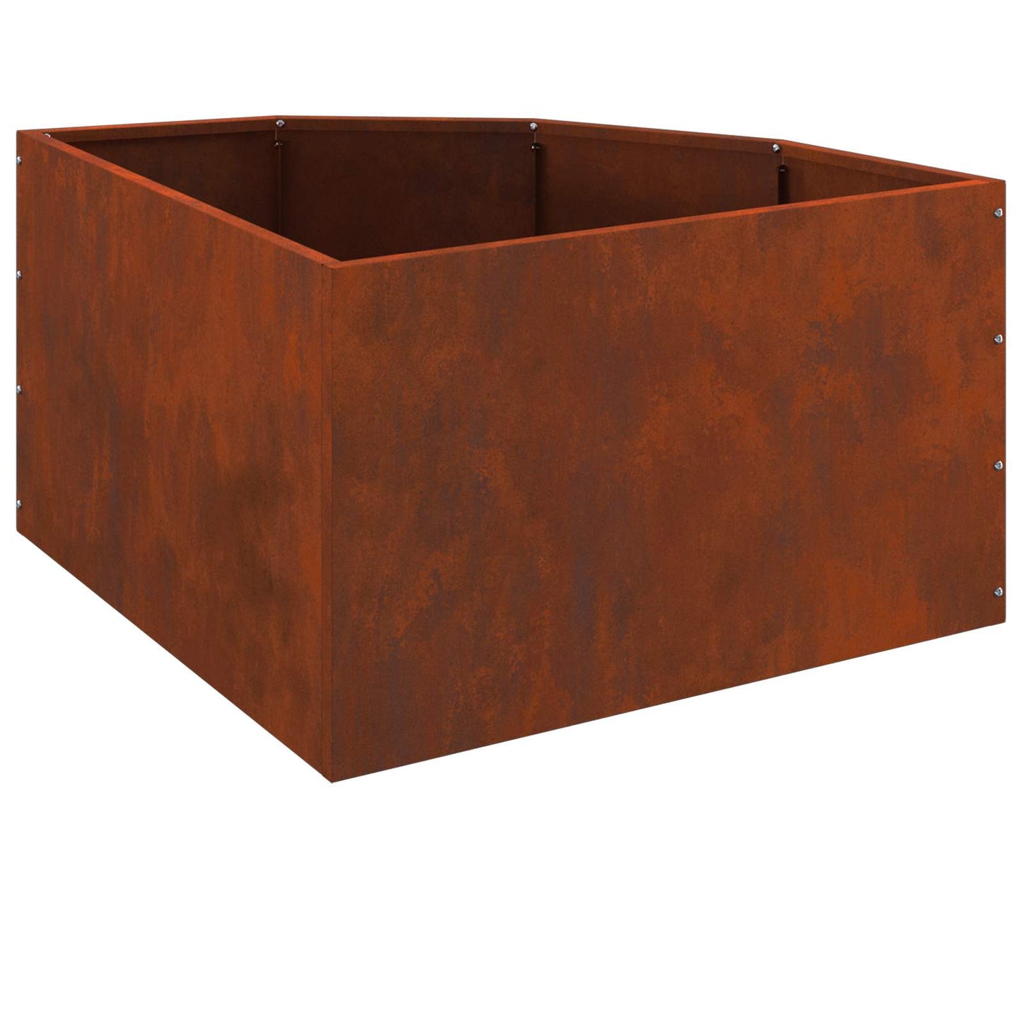 Eckpflanzer Rostoptik 60 x 60 x 35 cm Wetterfeststahl