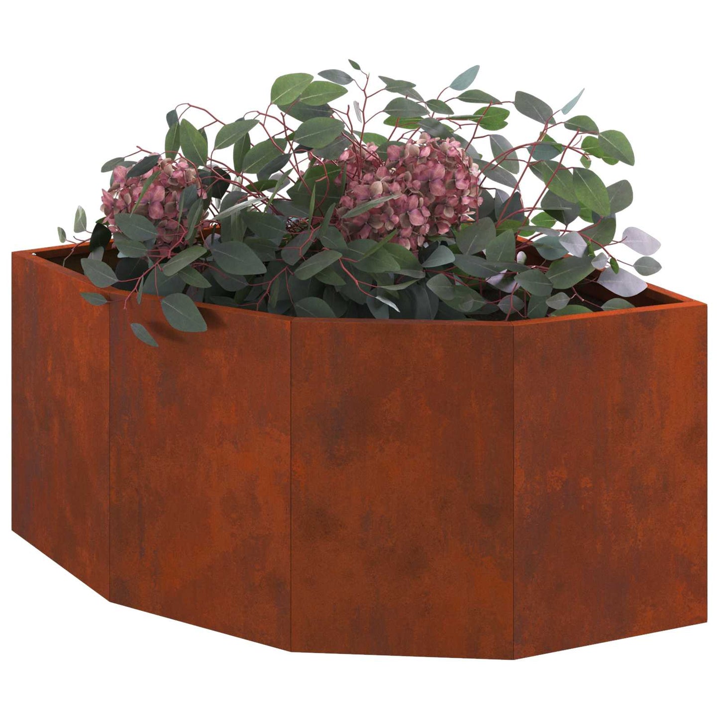 Eckpflanzer Rostoptik 60 x 60 x 35 cm Wetterfeststahl