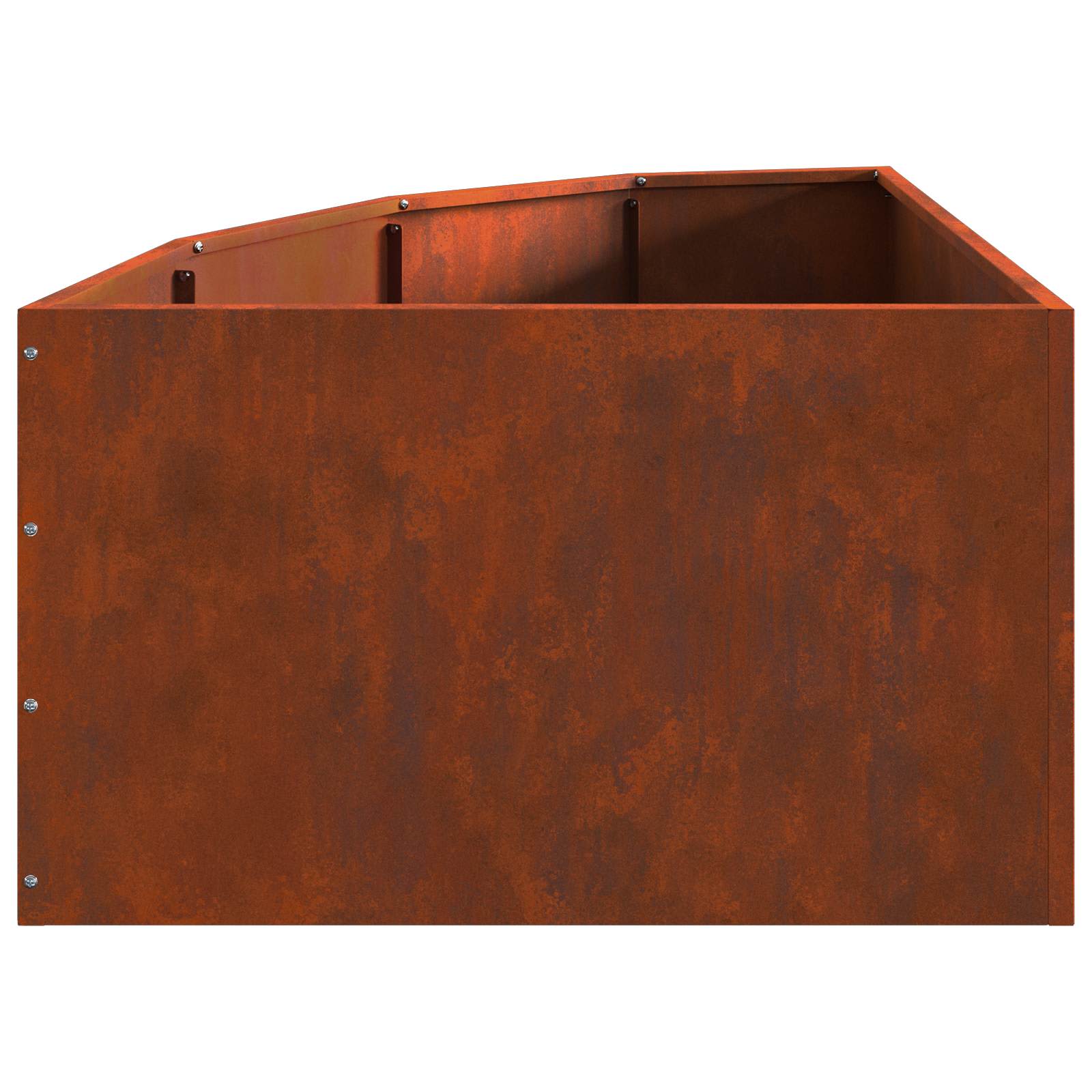 Eckpflanzer Rostoptik 60 x 60 x 35 cm Wetterfeststahl