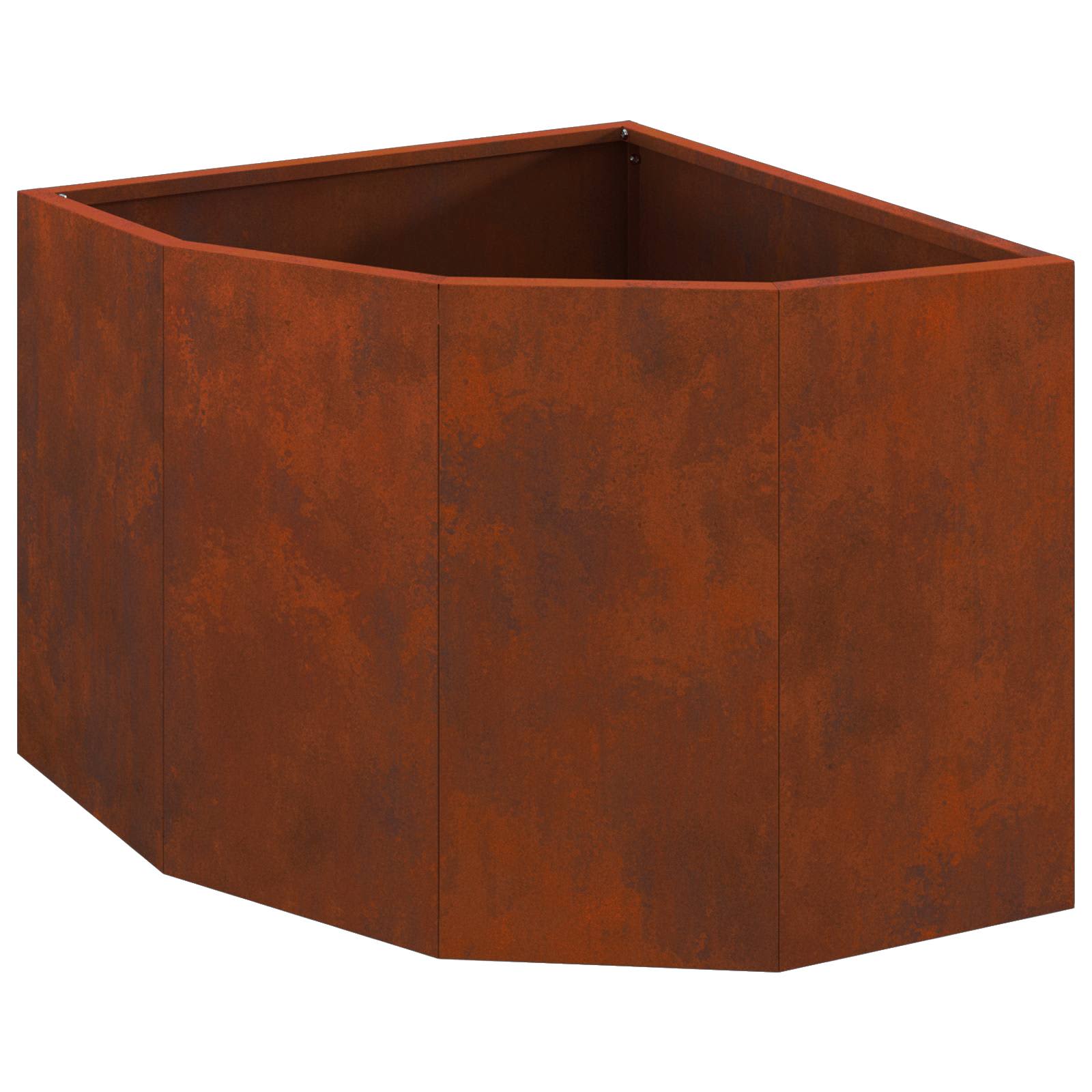 Eckpflanzer Rostoptik 45 x 45 x 35 cm Wetterfeststahl