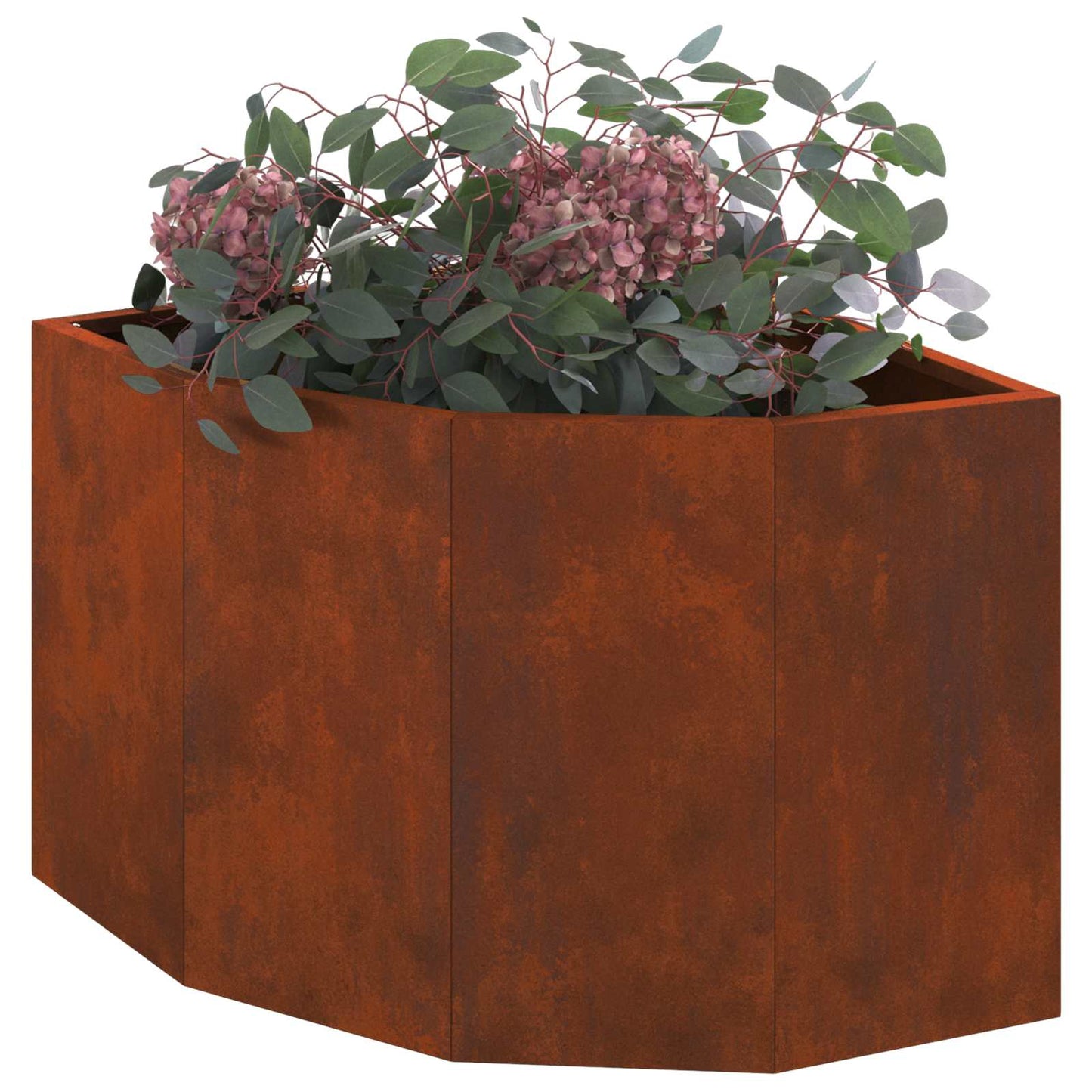 Eckpflanzer Rostoptik 45 x 45 x 35 cm Wetterfeststahl