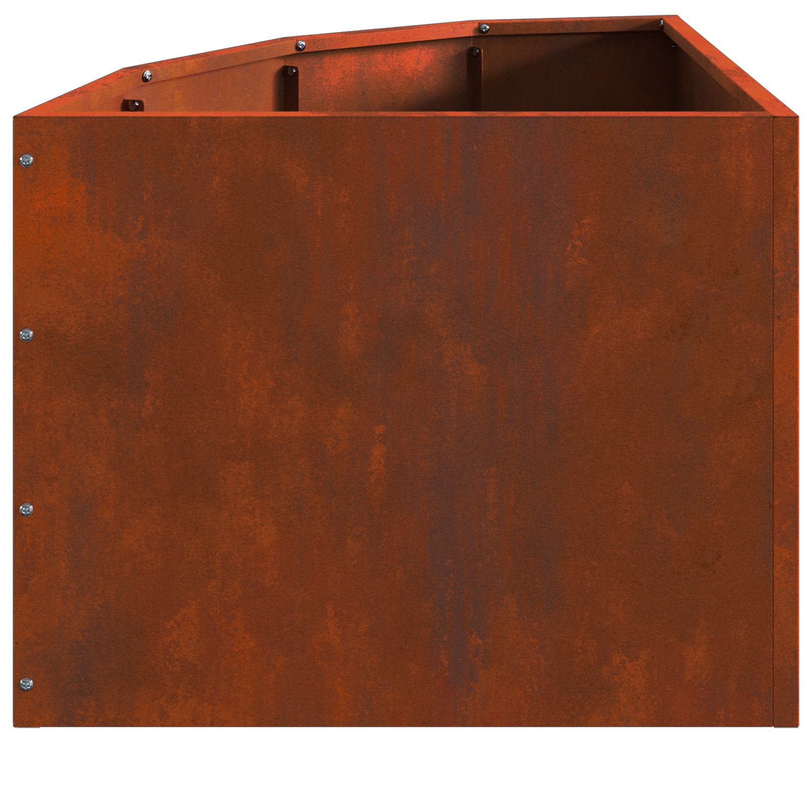 Eckpflanzer Rostoptik 45 x 45 x 35 cm Wetterfeststahl