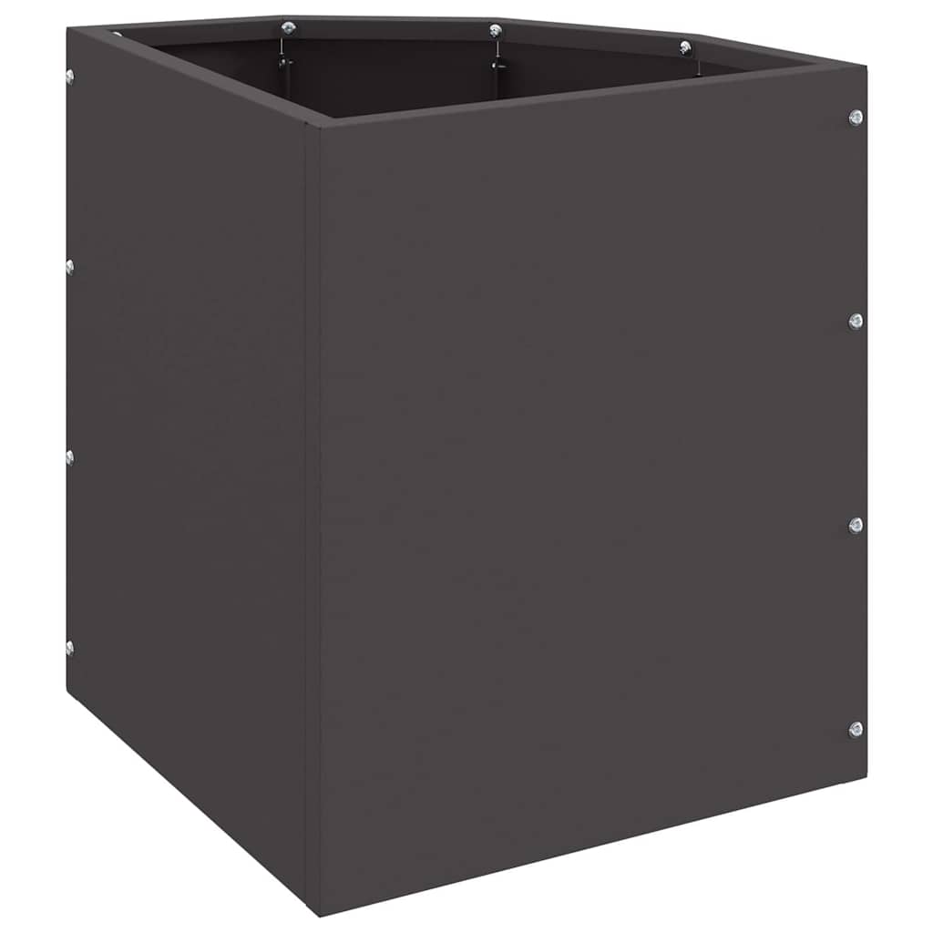 Eckpflanzer Schwarz 30 x 30 x 35 cm Stahl