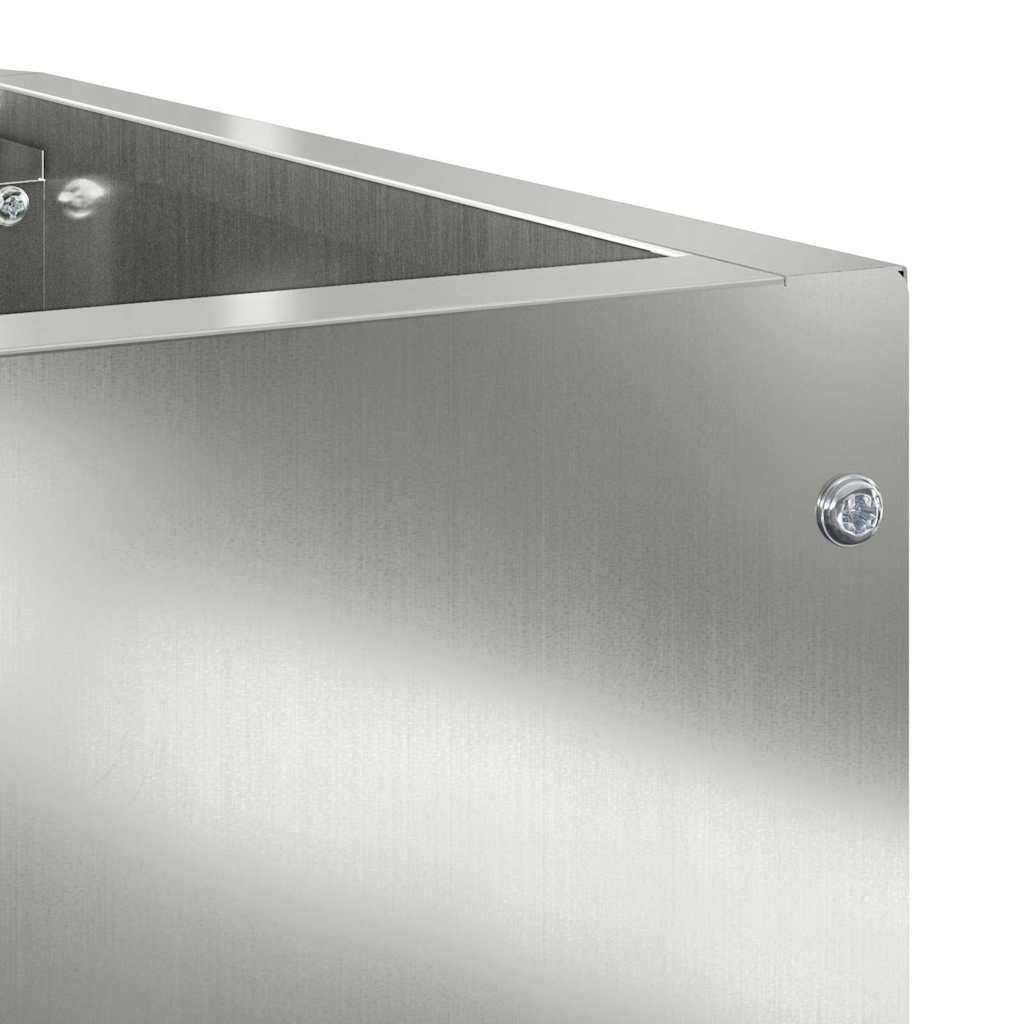 Eckpflanzer Silber 60 x 60 x 50 cm Verzinkter Stahl