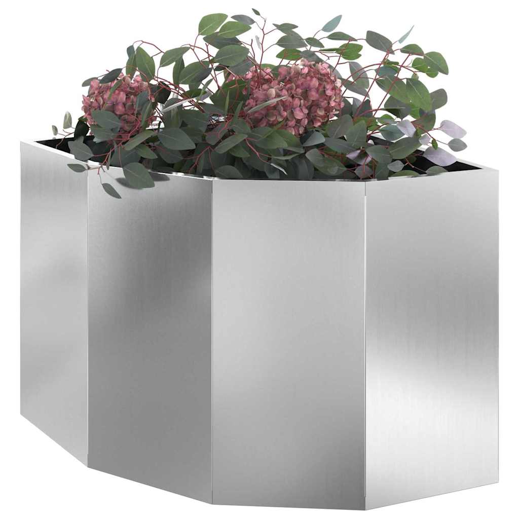 Eckpflanzer Silber 60 x 60 x 50 cm Verzinkter Stahl