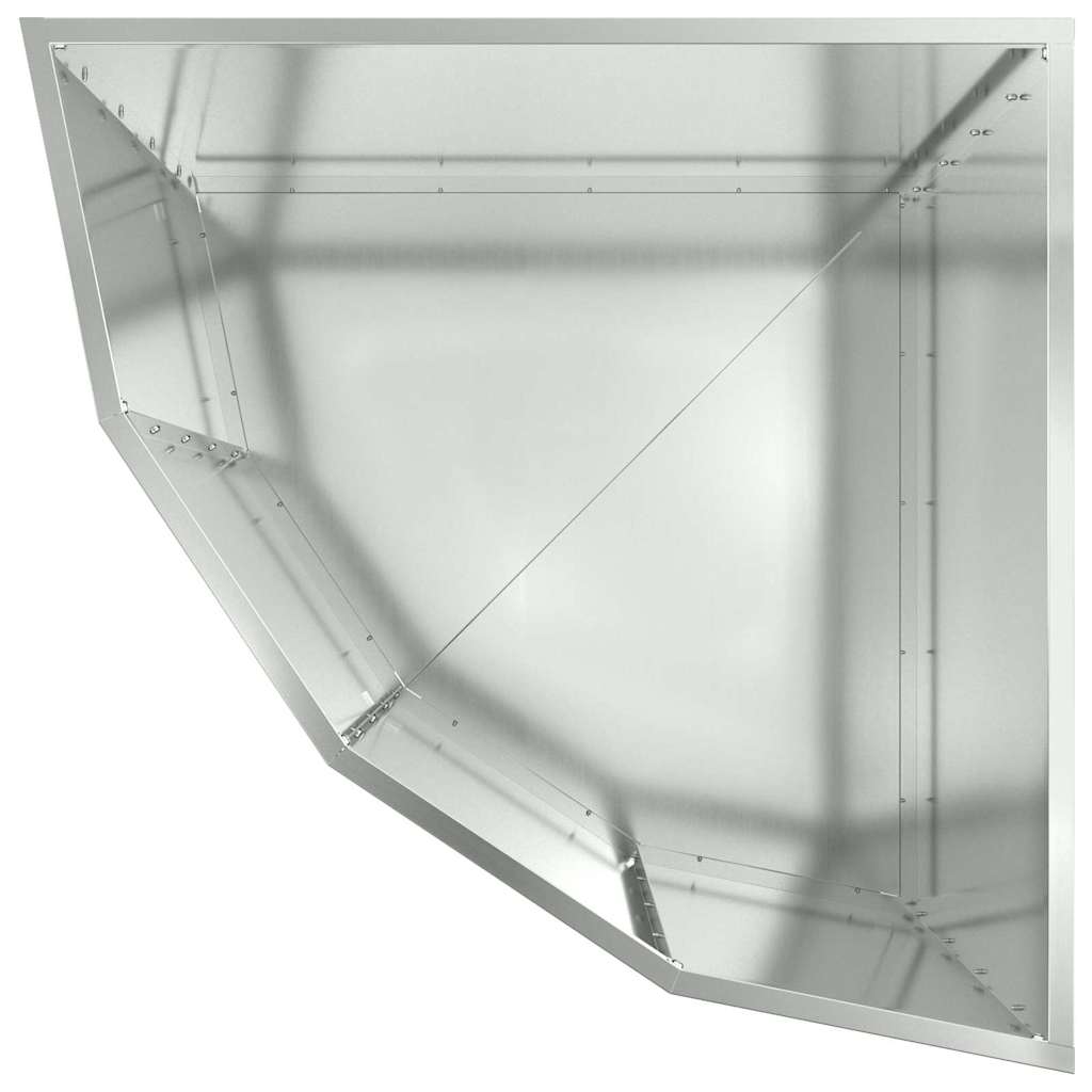 Eckpflanzer Silber 60 x 60 x 50 cm Verzinkter Stahl