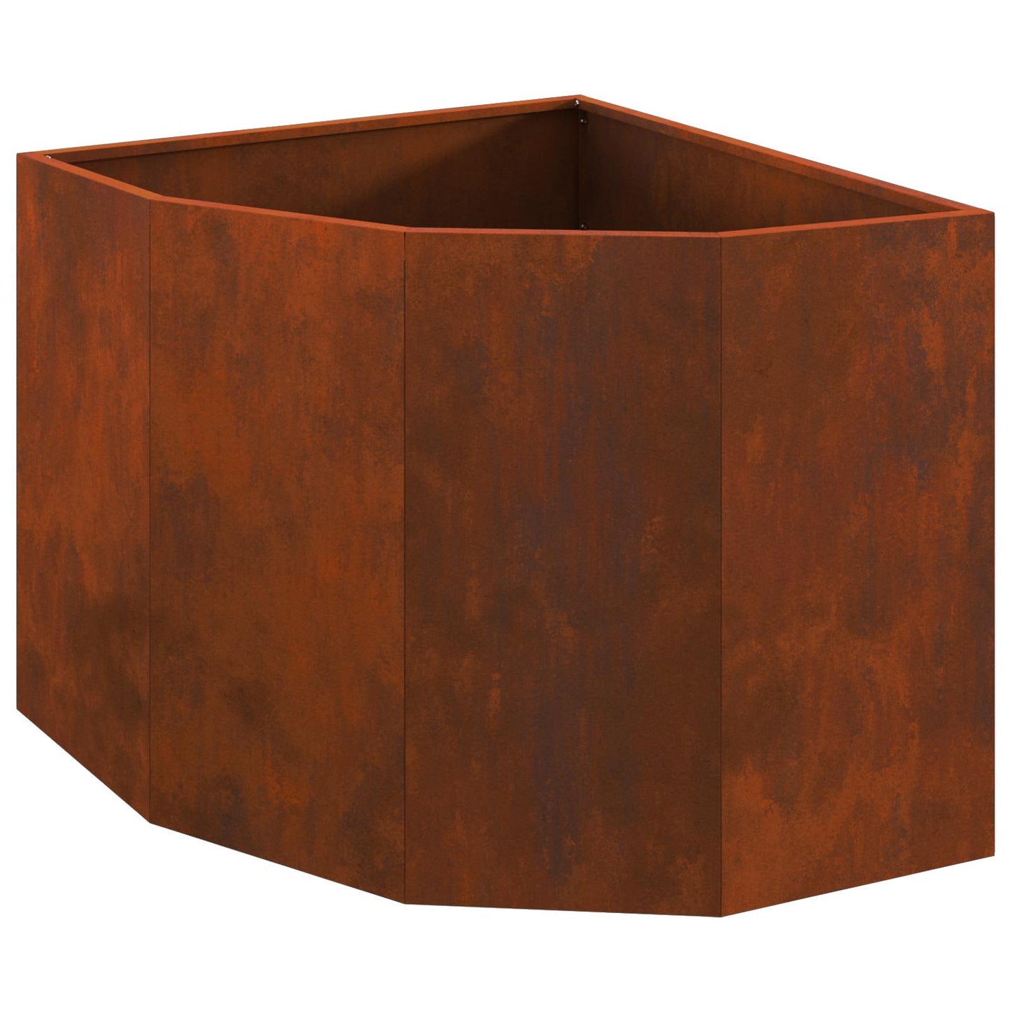 Eckpflanzer Rostoptik 60 x 60 x 50 cm Wetterfeststahl